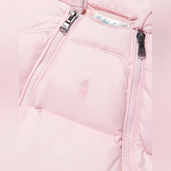 RALPH LAUREN KIDS
Baby Girls Padded Snowsuit in Pink - Picture 3 of 4